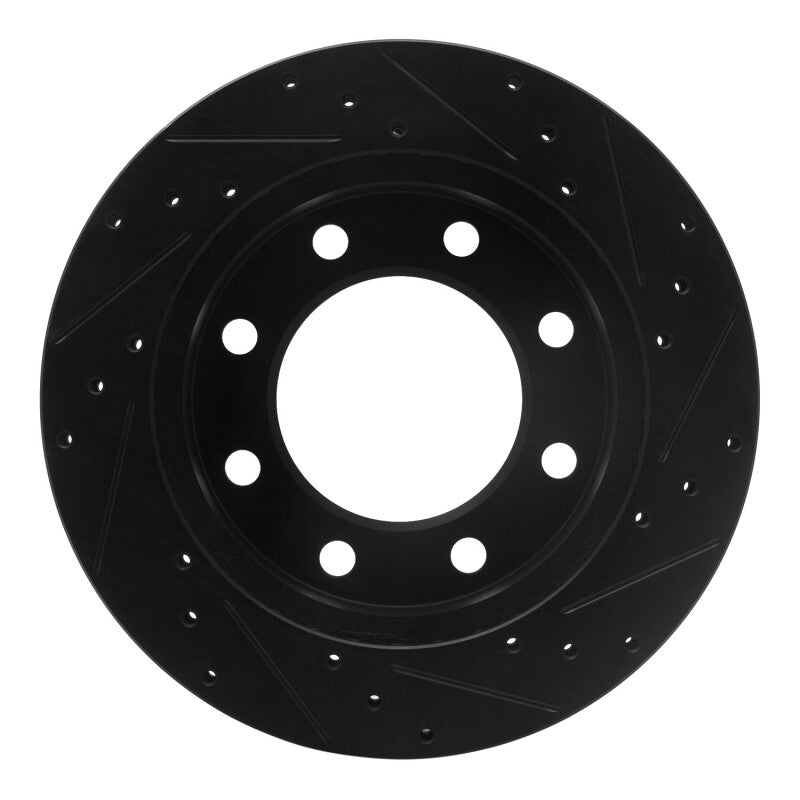 R1 Concepts R1 99-20 Cadillac DeVille Front Left Drilled & Slotted Black Brake Rotor