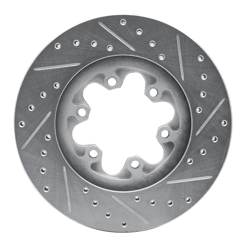 R1 Concepts R1 04-08 Chevrolet Colorado Front Left Drilled & Slotted Silver Brake Rotor