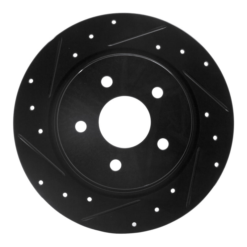 R1 Concepts R1 22-25 Hyundai Ioniq 6 Rear Left Drilled & Slotted Black Brake Rotor