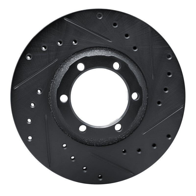 R1 Concepts R1 86-96 Dodge Ram 50 Front Right Drilled & Slotted Black Brake Rotor
