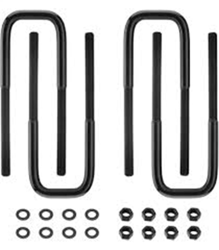 Fabtech Square U-Bolt Kit - 9/16-18 x 10.50 x 3.00