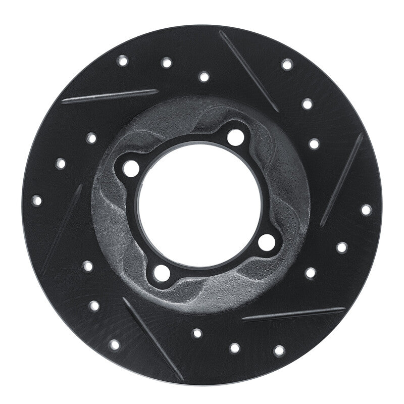 R1 Concepts R1 81-85 Mazda GLC Front Right Drilled & Slotted Black Brake Rotor