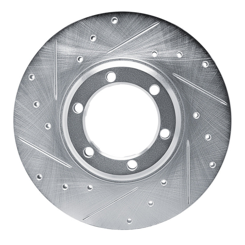 R1 Concepts R1 79-86 Dodge Ram 50 Front Left Drilled & Slotted Silver Brake Rotor