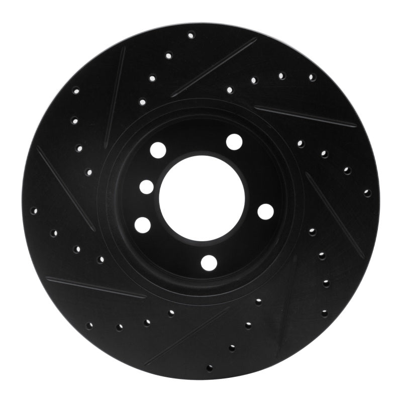 R1 Concepts R1 07-21 BMW 220i (Mexico) Front Right Drilled & Slotted Black Brake Rotor