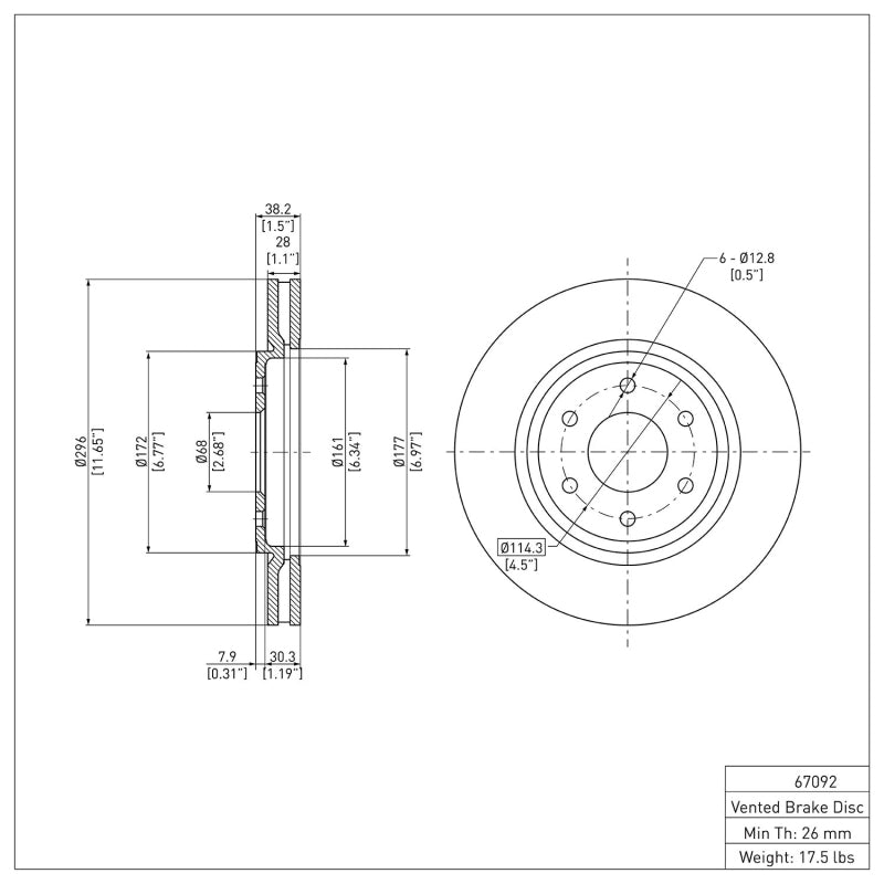 DFC 05-25 Nissan XTerra Front GeoSPEC Coated Rotor