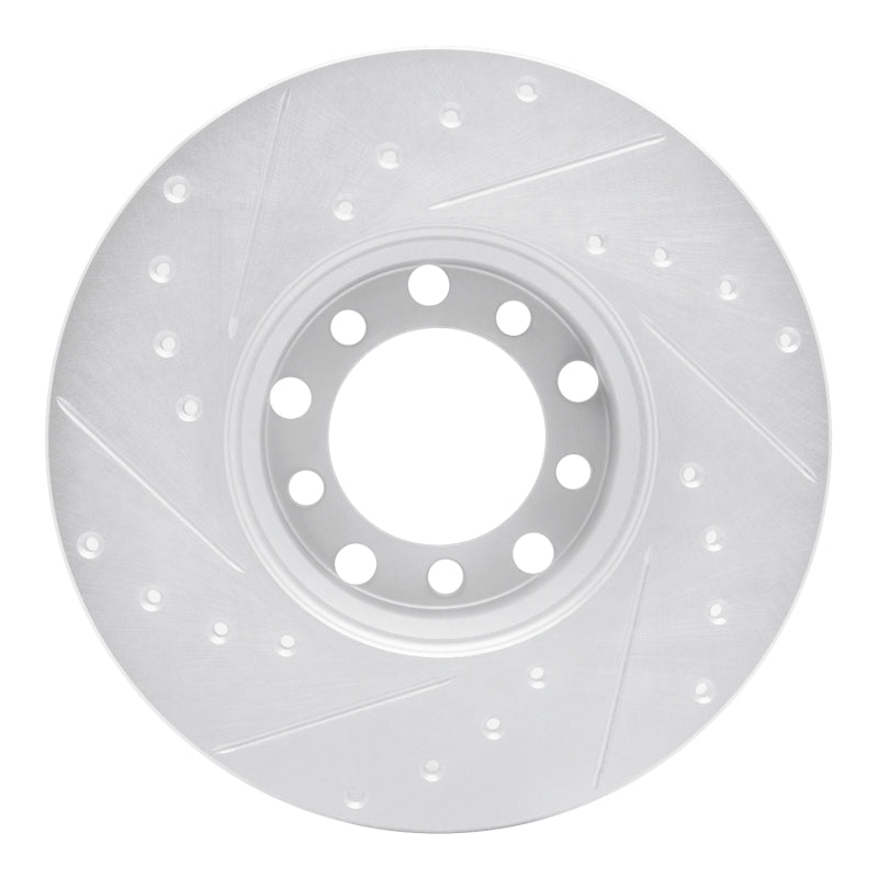 R1 Concepts R1 68-76 Mercedes-Benz 220 Front Right Drilled & Slotted Silver Brake Rotor