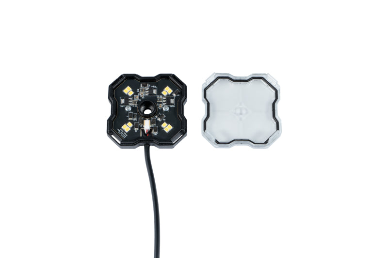Diode Dynamics Stage Series Single Color LED Rock Light - Red Hookup (one)
