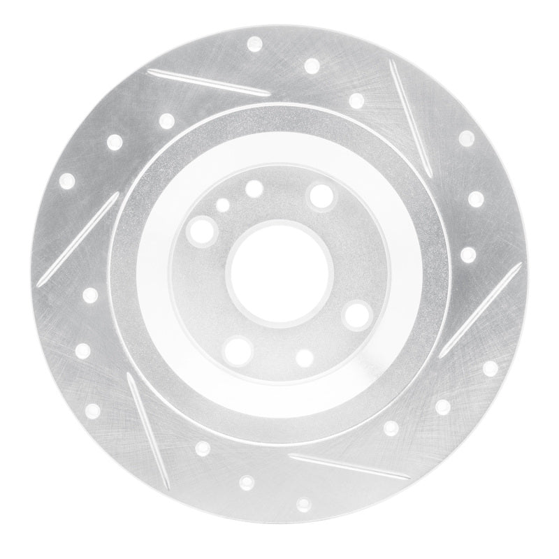 R1 Concepts R1 01-05 Mazda Miata Rear Left Drilled & Slotted Silver Brake Rotor
