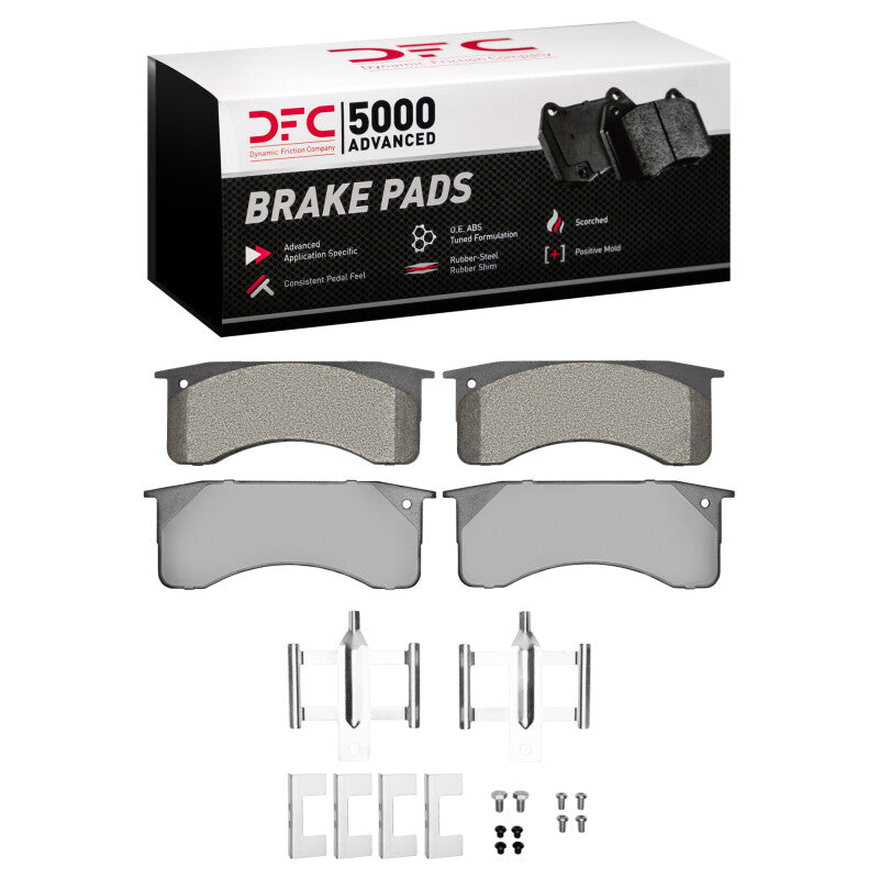 DFC 91-24 Blue Bird TC1000 Front/Rear 5000 Advanced Semi Metallic Brake Pads and Hardware Kit