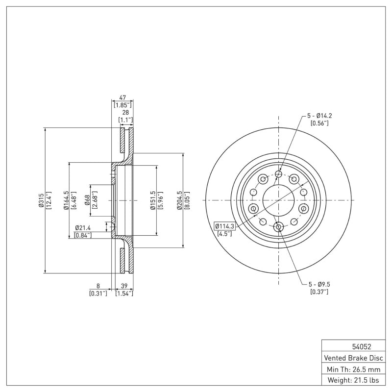 DFC 05-09 Ford Taurus X Front GeoSPEC Coated Rotor