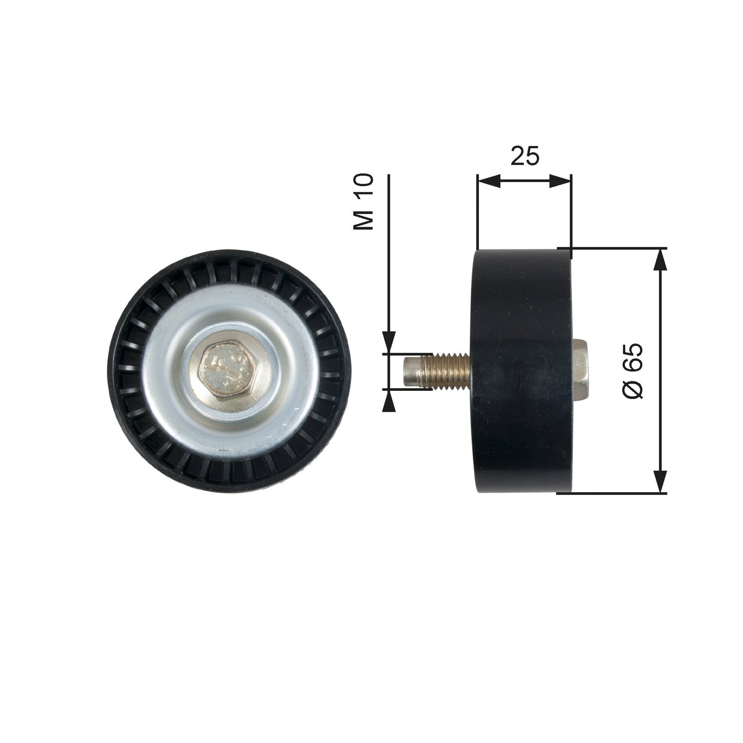 GATES GATT36322 V-Ribbed Belt Deflection/Guide Pulley