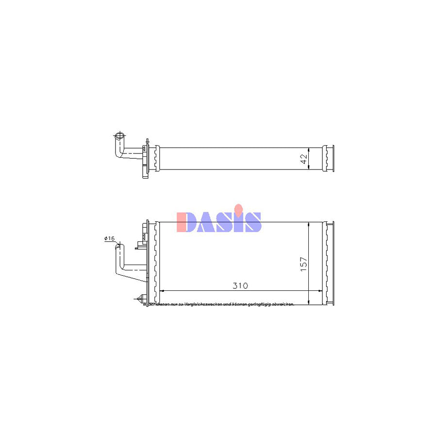 AKS Dasis 089190N Heater Matrix for Iveco Daily