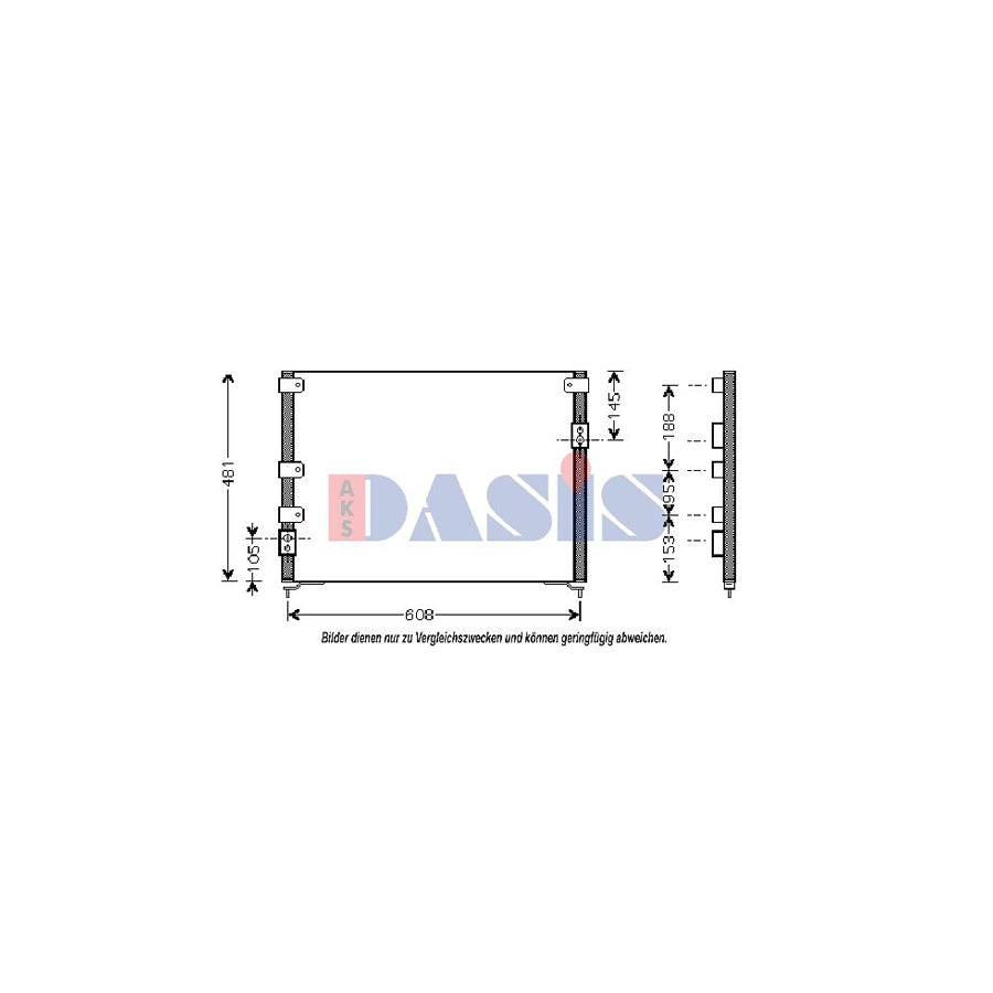AKS Dasis 112010N Air Conditioning Condenser for Mazda Mpv I (LV)