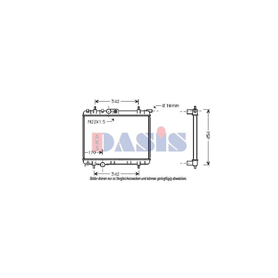 AKS Dasis 160088N Engine Radiator