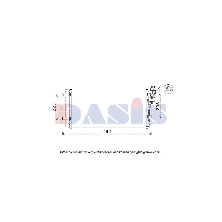 AKS Dasis 512081N Air Conditioning Condenser for KIA Magentis II (Mg)