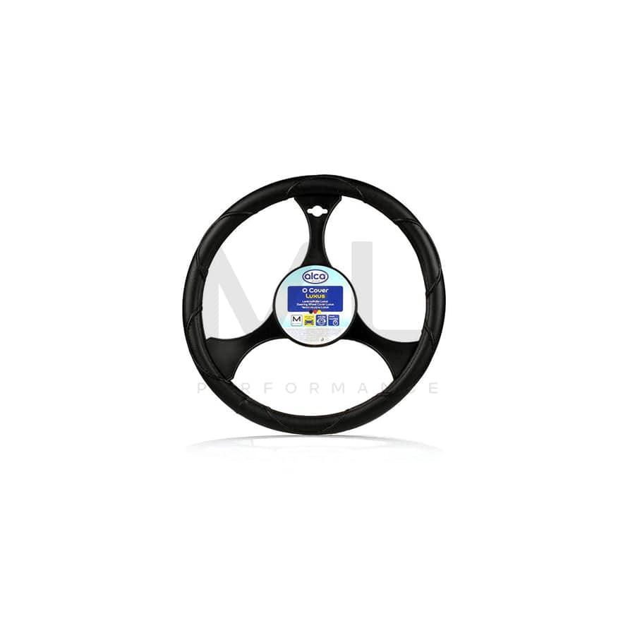ALCA Luxus 590000 Steering wheel cover Black, Ø: 37-39cm, PVC