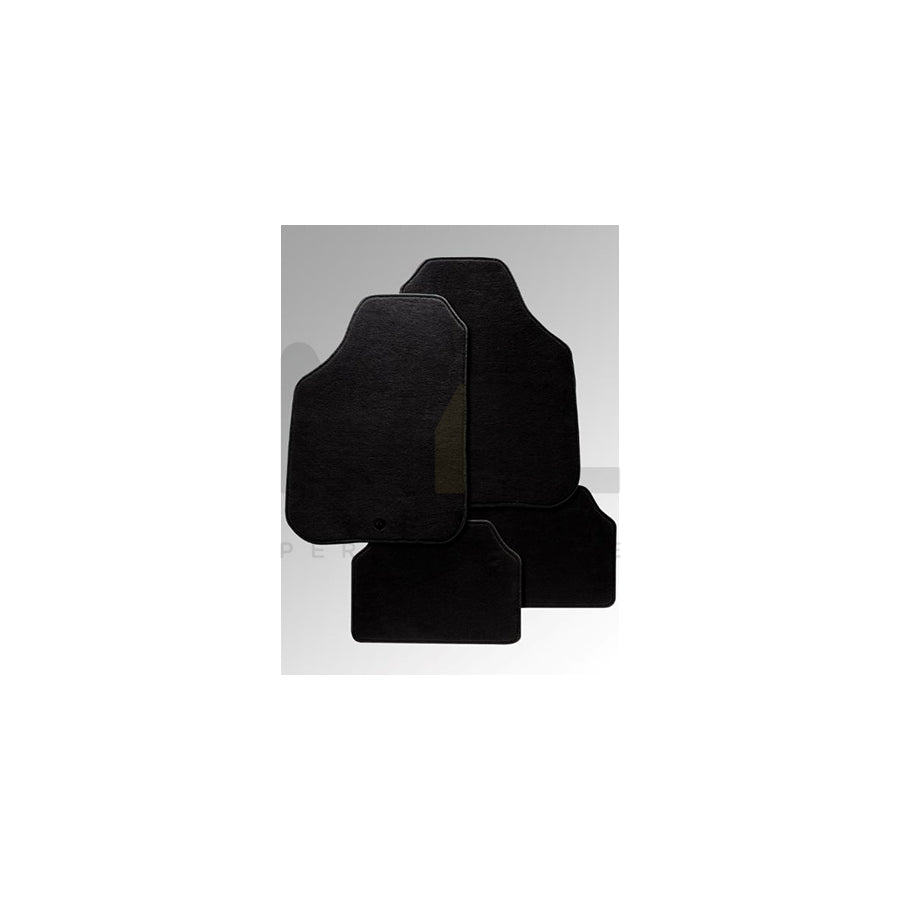 APA 23142 Floor mat set Textile, Front and Rear, Quantity: 4, Black