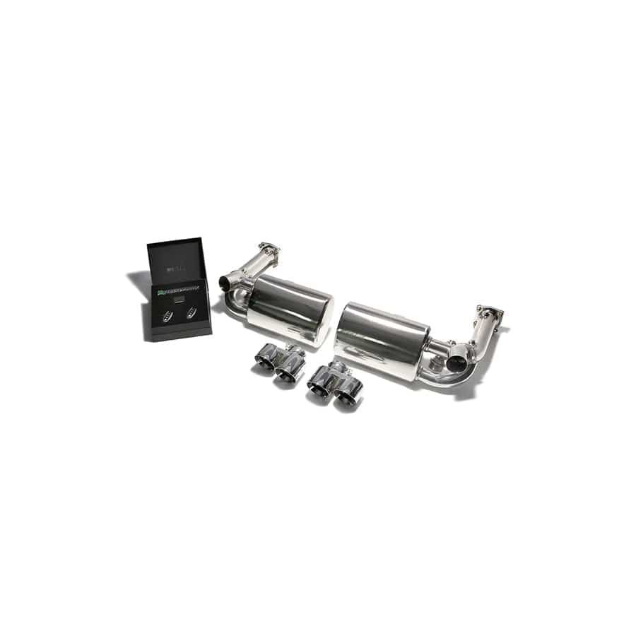 Armytrix P97TT-QS34M Valvetronic Exhaust System Porsche 997 Turbo 2007-2009 with Quad Matte Black 3.5"