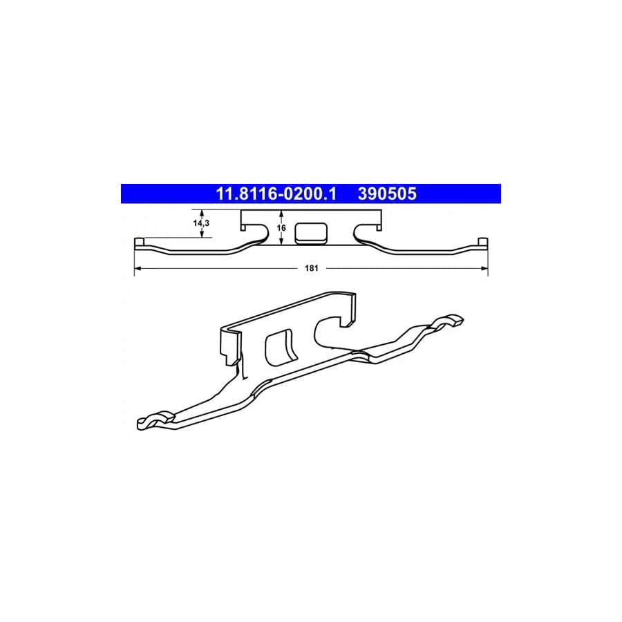 ATE 11.8116-0200.1 Spring, Brake Caliper