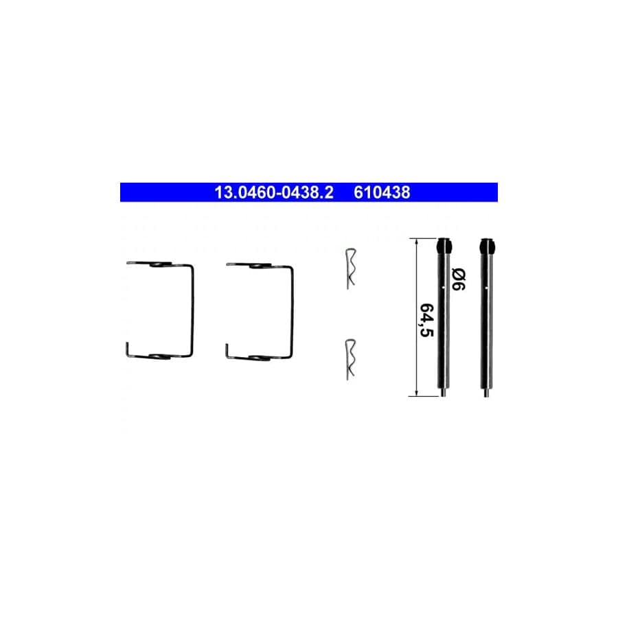 ATE 13.0460-0438.2 Accessory Kit, Disc Brake Pads