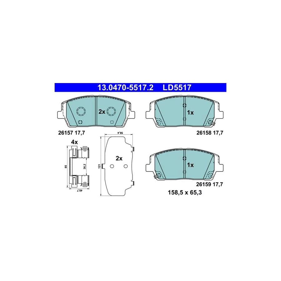 ATE 13.0470-5517.2 Brake Pad Set