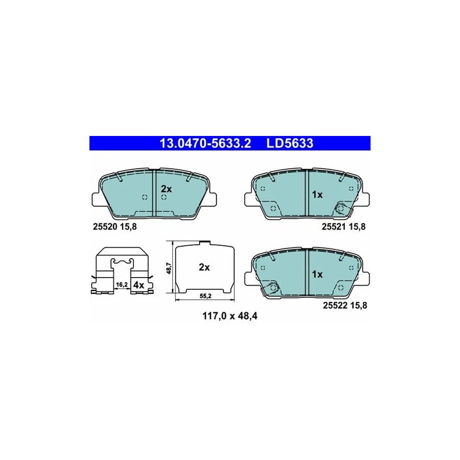 ATE 13.0470-5633.2 Brake Pad Set