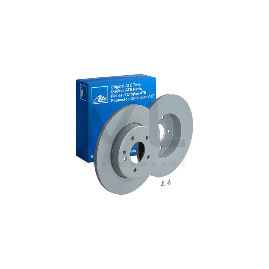 ATE 24.0112-0128.1 Brake Disc suitable for MERCEDES-BENZ C-Class Saloon (W202) Solid, Coated, with bolts/screws - 1 piece