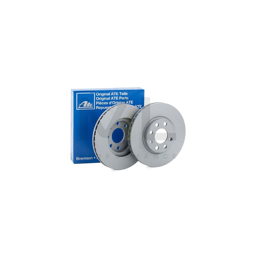 ATE 24.0124-0166.1 Brake Disc Vented, Coated, Alloyed / High-carbon, with bolts/screws - 1 piece