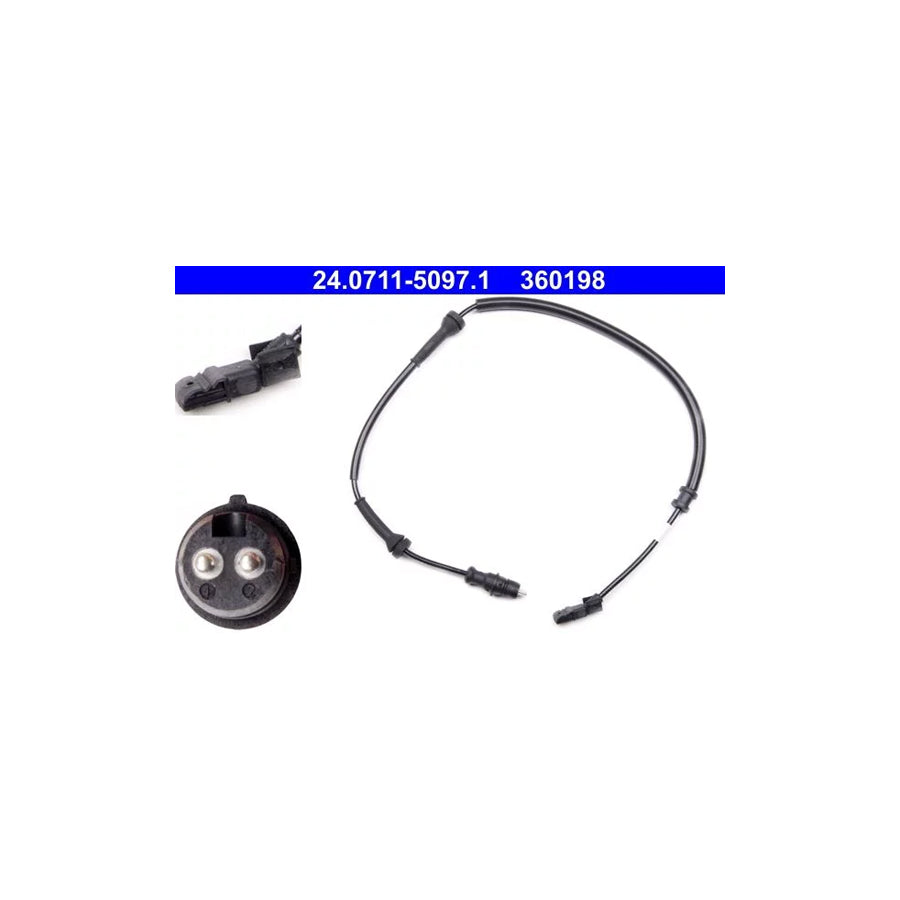ATE 24.0711-5097.1 Abs Sensor for Renault Espace IV (Jk)