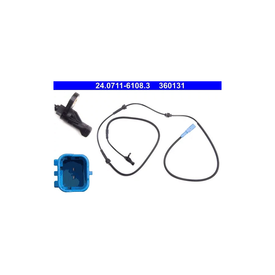 ATE 24.0711-6108.3 Abs Sensor for Citroen C5