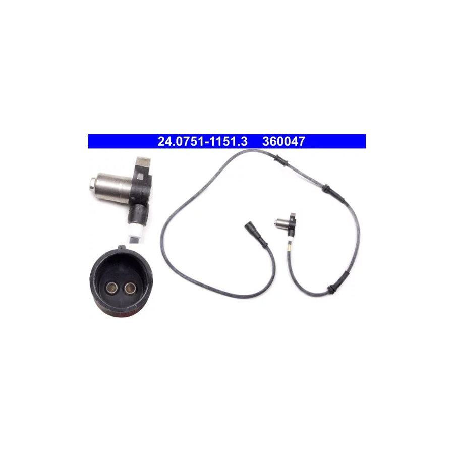 ATE 24.0751-1151.3 Abs Sensor for Fiat Bravo I Hatchback (182)