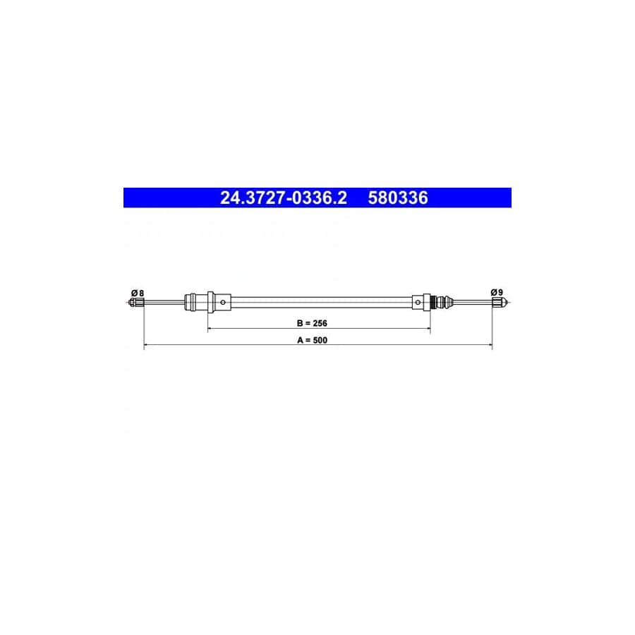 ATE 24.3727-0336.2 Hand Brake Cable