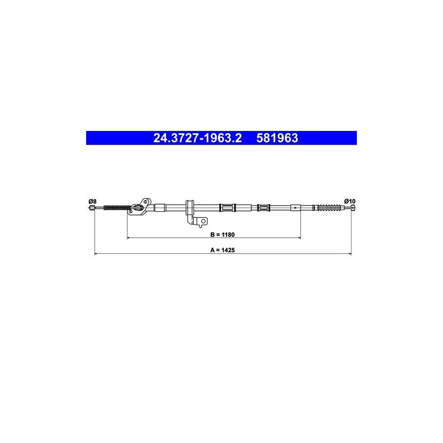 ATE 24.3727-1963.2 Hand Brake Cable for Toyota Rav4 II Off-Road (Xa20)