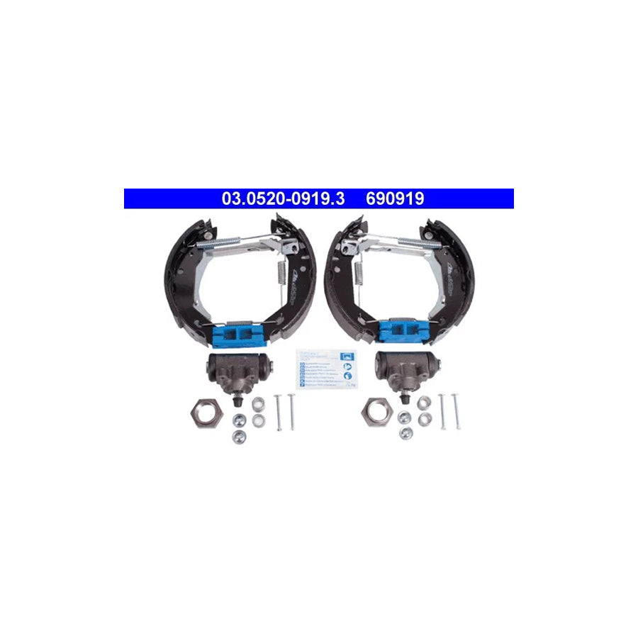 ATE Original Topkit 03.0520-0919.3 Brake Set, Drum Brakes for Peugeot 205