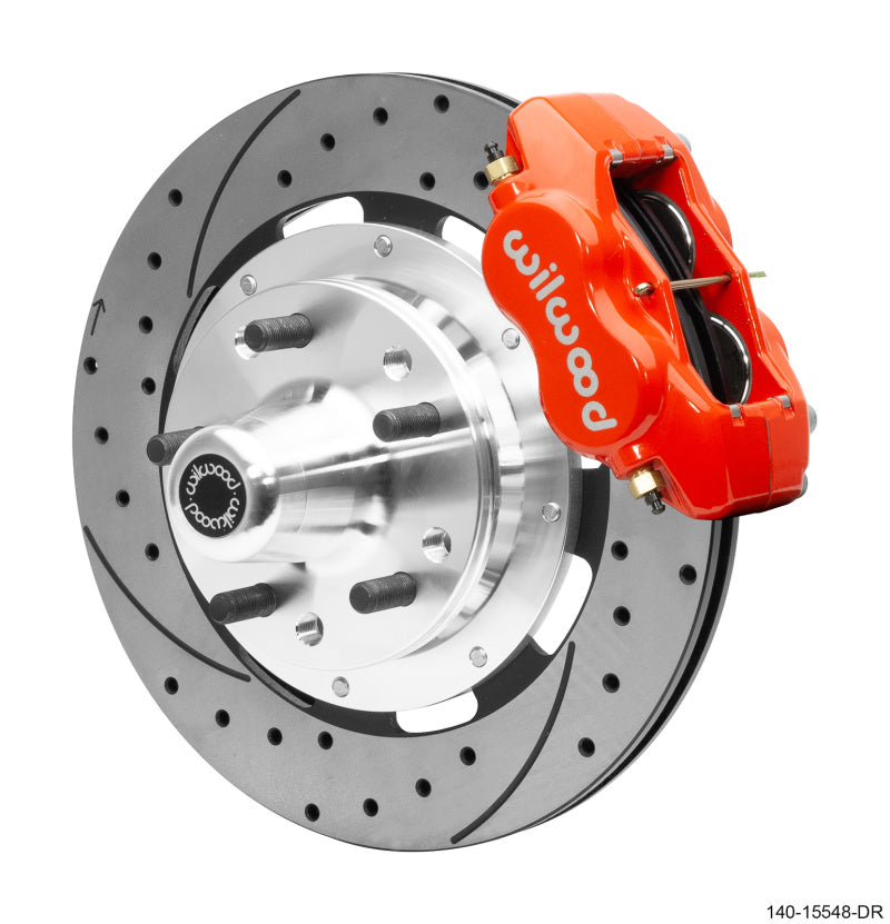 Wilwood 55-57 Chevrolet Bel Air w/ CPP Spindle Forged Dynalite Front Big Brake Kit - Red
