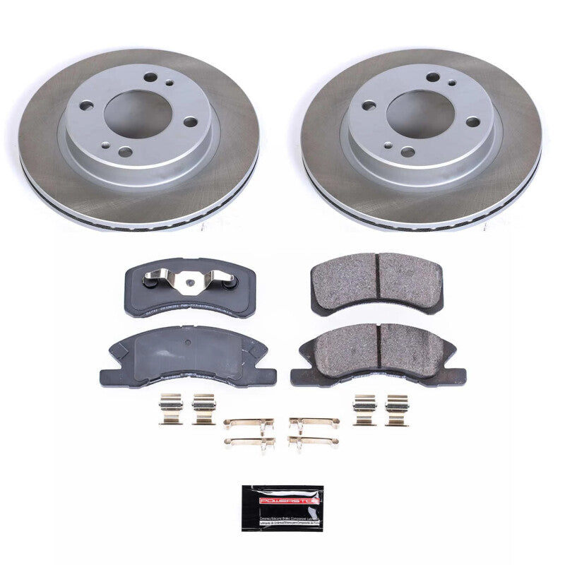 PowerStop Power Stop 14-15 Mitsubishi Mirage Front Semi-Coated Rotor Kit