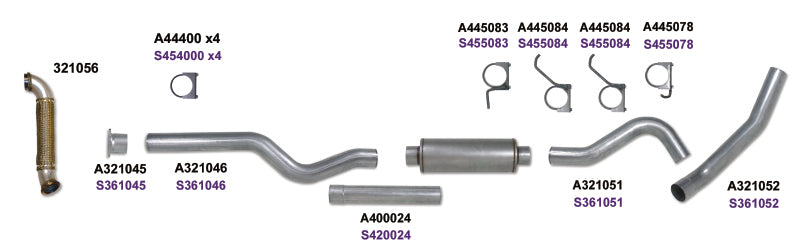 Diamond Eye Performance Diamond Eye KIT 4in Catback Single w/ TDP AL 04-05 Chevy/GMC 6.6L Duramax 2500/3500