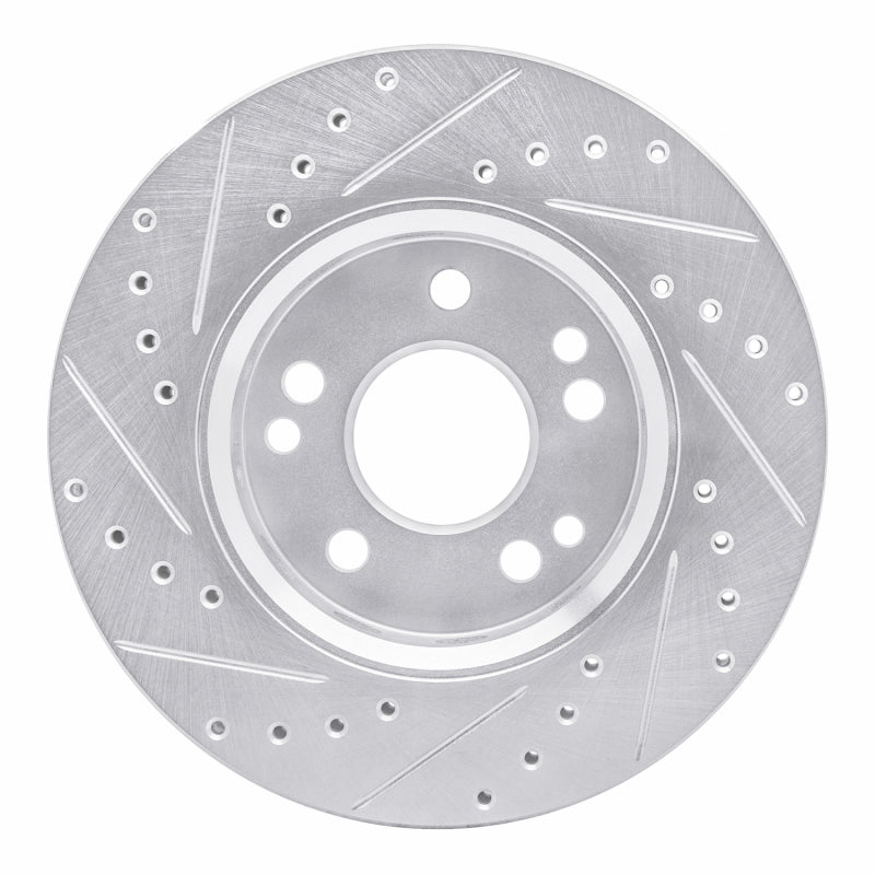 R1 Concepts R1 90-92 Mercedes-Benz 300E Front Right Drilled & Slotted Silver Brake Rotor