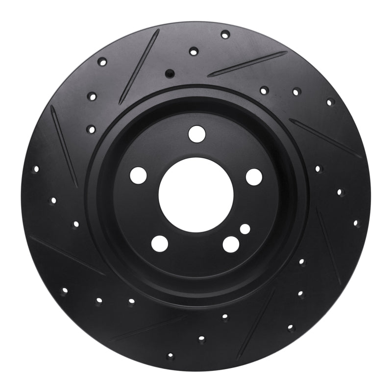 R1 Concepts R1 15-21 Mercedes-Benz C180 (Mexico) Rear Right Drilled & Slotted Black Brake Rotor