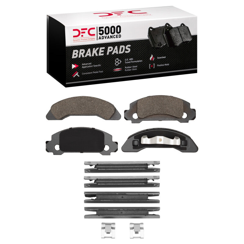 DFC 86-87 Ford Ranger (USA/Canada) Front 5000 Advanced Semi Metallic Brake Pads and Hardware Kit
