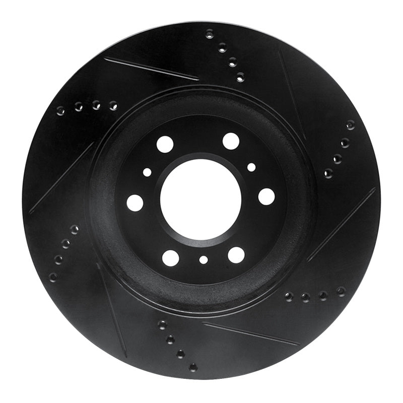 R1 Concepts R1 06-09 Buick Terraza Front Left Drilled & Slotted Black Brake Rotor