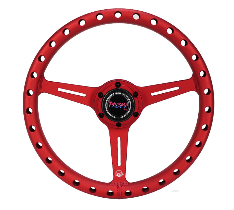 NRG Aluminum Light Weight Steering Wheel (330mm) Extra Light - Ergonomic Grip - Anadized Red