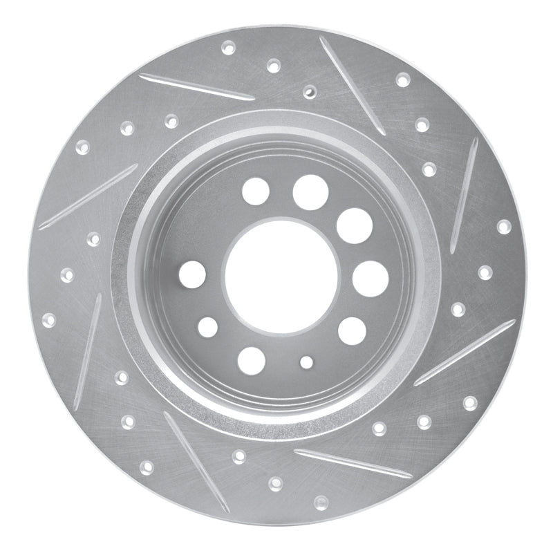 R1 Concepts R1 1974-1995 Volvo 245 Rear Left Drilled & Slotted Silver Brake Rotor