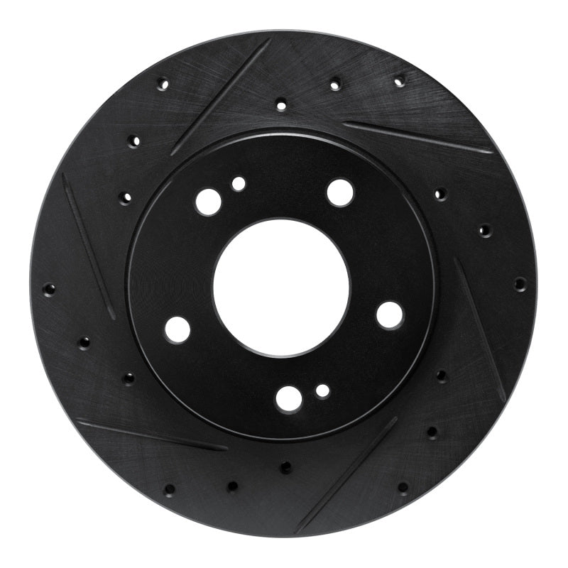 R1 Concepts R1 98-98 Eagle TALON Front Left Drilled & Slotted Black Brake Rotor