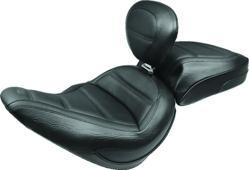 Mustang Motorcycle Mustang 84-06 Harley Standard Rear Tire Standard Touring Passenger Seat - Black