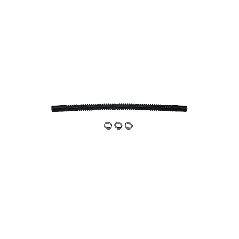 DeatschWerks Convoluted Tubing 230mm Length x 8mm ID Side 1 x 10mm ID Side 2 - Black