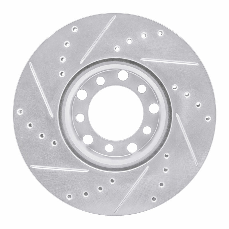 R1 Concepts R1 72-74 Mercedes-Benz 350SL Front Right Drilled & Slotted Silver Brake Rotor