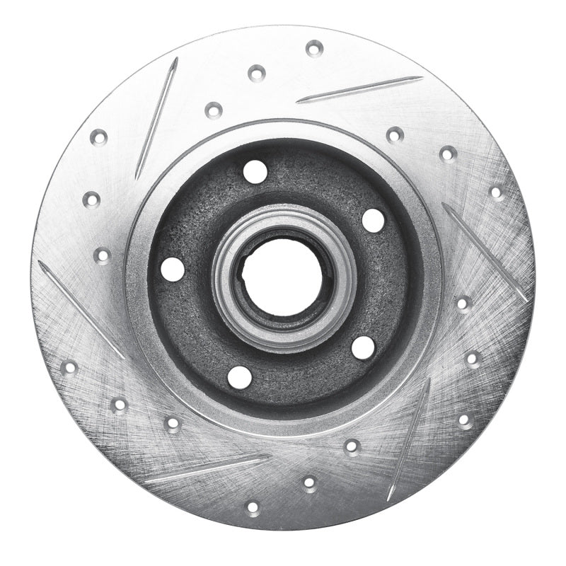 R1 Concepts R1 96-08 Audi A4 (Mexico) Rear Right Drilled & Slotted Silver Brake Rotor