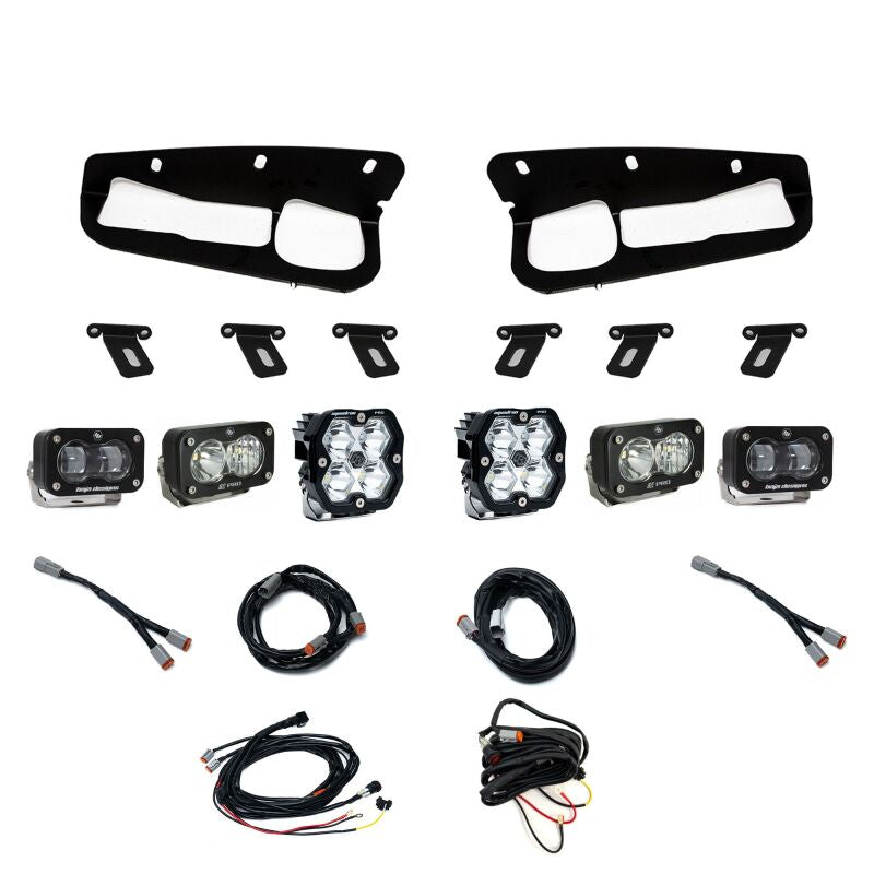 Baja Designs 21-25 Ford Bronco Squadron 2.0 Pro (Spot) / S2 SAE / S2 Pro D/C FPK Steel Bumper -Clear