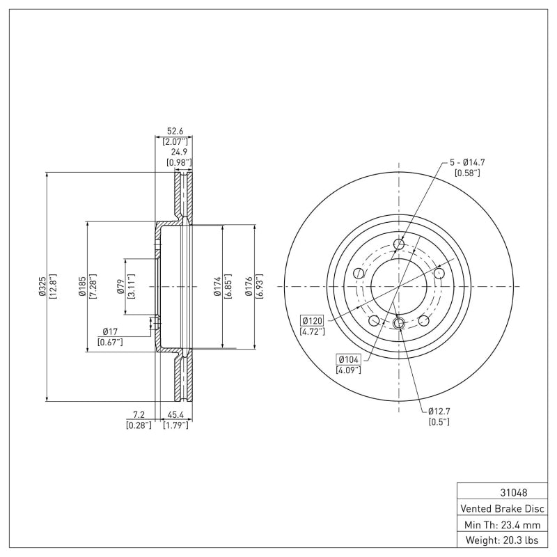DFC 01-08 BMW Z4 Front Brake Rotor
